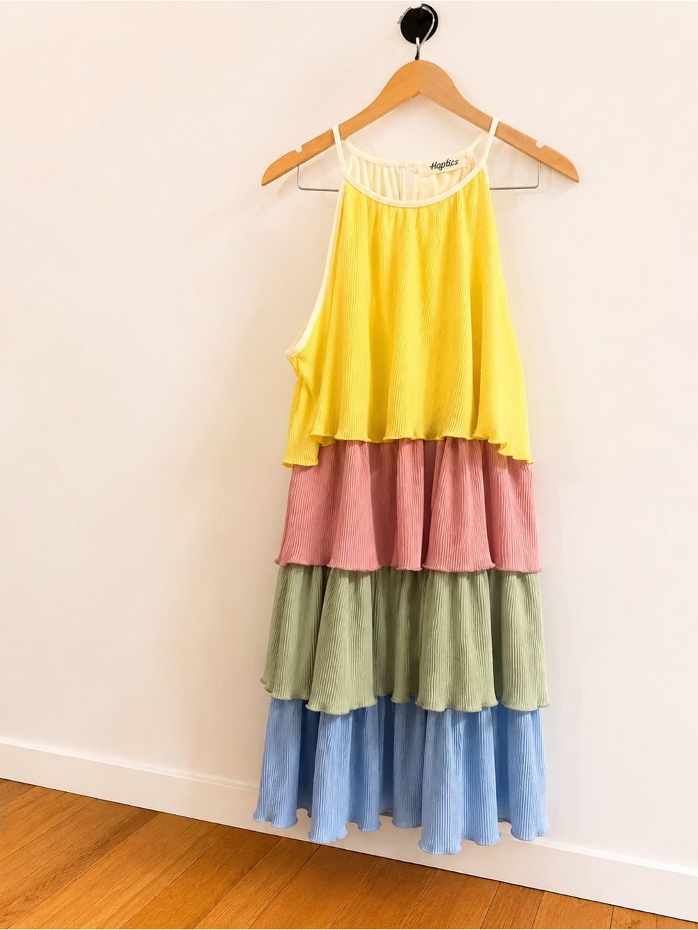 Tiered Colorblock Pleated Boho Sleeveless Sundress - Picture 3 of 3